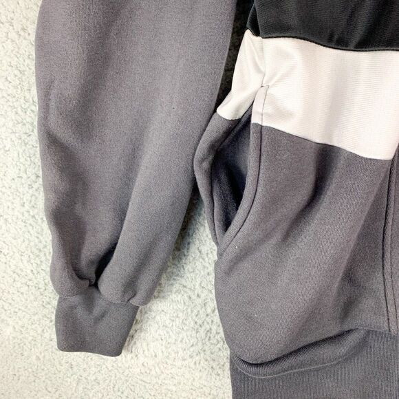 Vintage Track And Court Jacket Mens Medium Gray White Outdoor 80s Streetwear - Picture 4 of 10